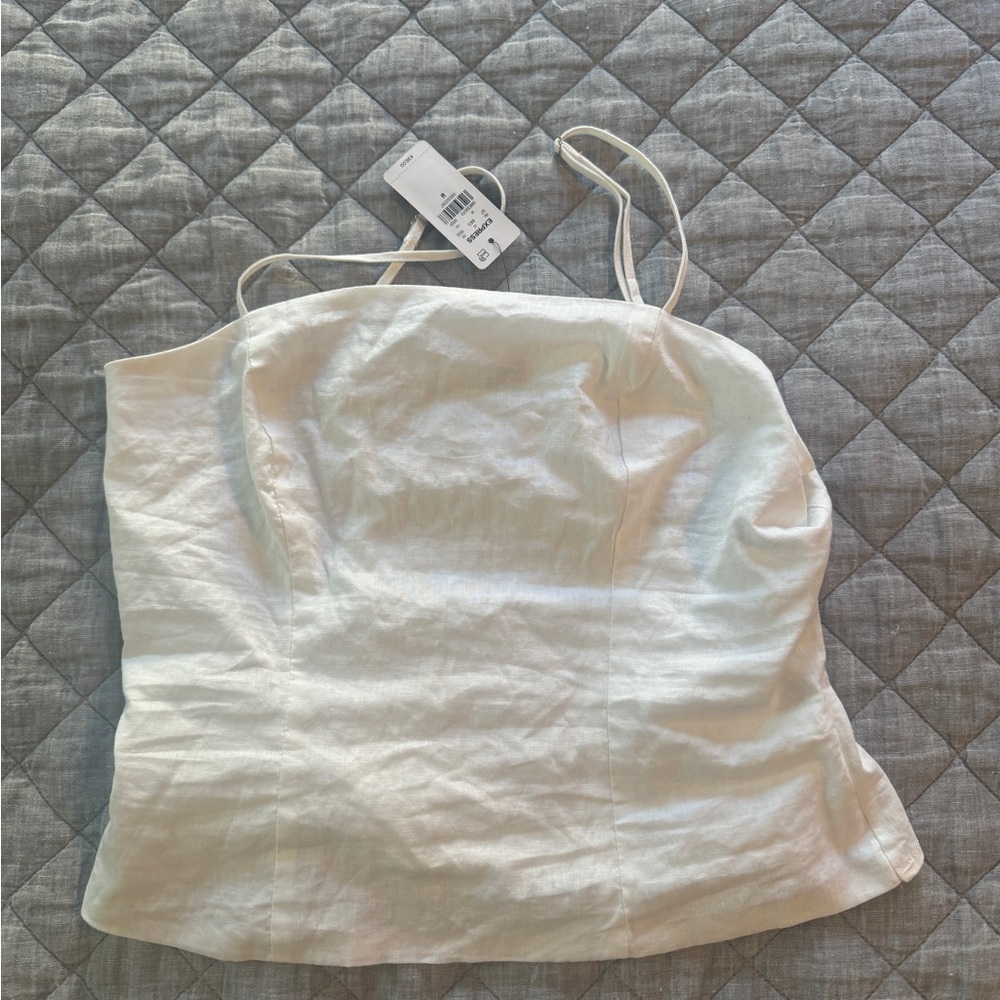 Express Silver Fitted Bustier Camisole
